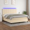 vidaXL &Kappa;&rho;&epsilon;&beta;ά&tau;&iota; Boxspring &mu;&epsilon; &Sigma;&tau;&rho;ώ&mu;&alpha; & LED &Kappa;&rho;&epsilon;&mu; 180x200 &epsilon;&kappa;. &Upsilon;&phi;&alpha;&sigma;&mu;ά&tau;&iota;&nu;&omicron;