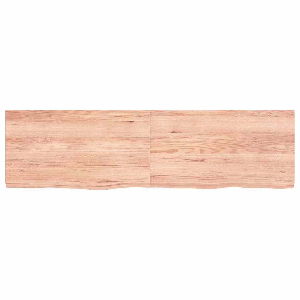 vidaXL Επιφ Τραπεζιού Αν Καφέ 180x50x(2-6)εκ. Επεξ. Μασίφ Ξύλο Δρυός