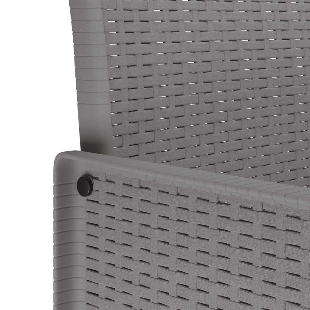 vidaXL Καρέκλες κήπου 4 pcs Ανοιχτό γκρι 53 x 49 x 85 εκ. Πλαστικό
