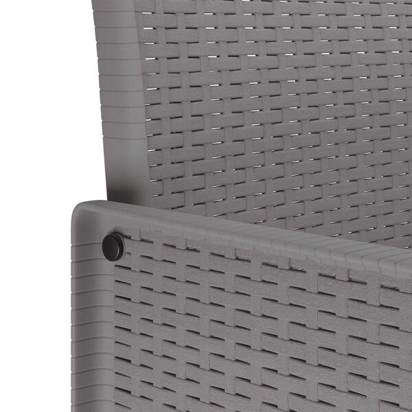 vidaXL Καρέκλες κήπου 4 pcs Ανοιχτό γκρι 53 x 49 x 85 εκ. Πλαστικό