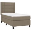 vidaXL &Kappa;&rho;&epsilon;&beta;ά&tau;&iota; Boxspring &mu;&epsilon; &Sigma;&tau;&rho;ώ&mu;&alpha; Taupe 100 x 200 &epsilon;&kappa;. &Upsilon;&phi;&alpha;&sigma;&mu;ά&tau;&iota;&nu;&omicron;