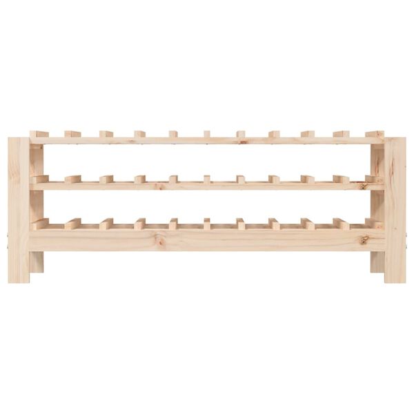 vidaXL Ραφιέρα Κρασιών 109,5x30x42 εκ. από Μασίφ Ξύλο Πεύκου
