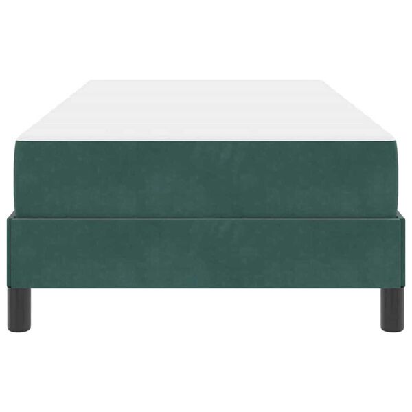 vidaXL Κρεβάτι box spring με στρώμα Σκούρο Πράσινο 80 x 200 cm Βελούδο