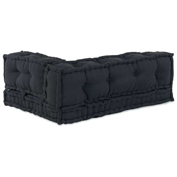 vidaXL Μαξιλάρι για καναπέ παλέτας 3 pcs Ανθρακί ύφασμα