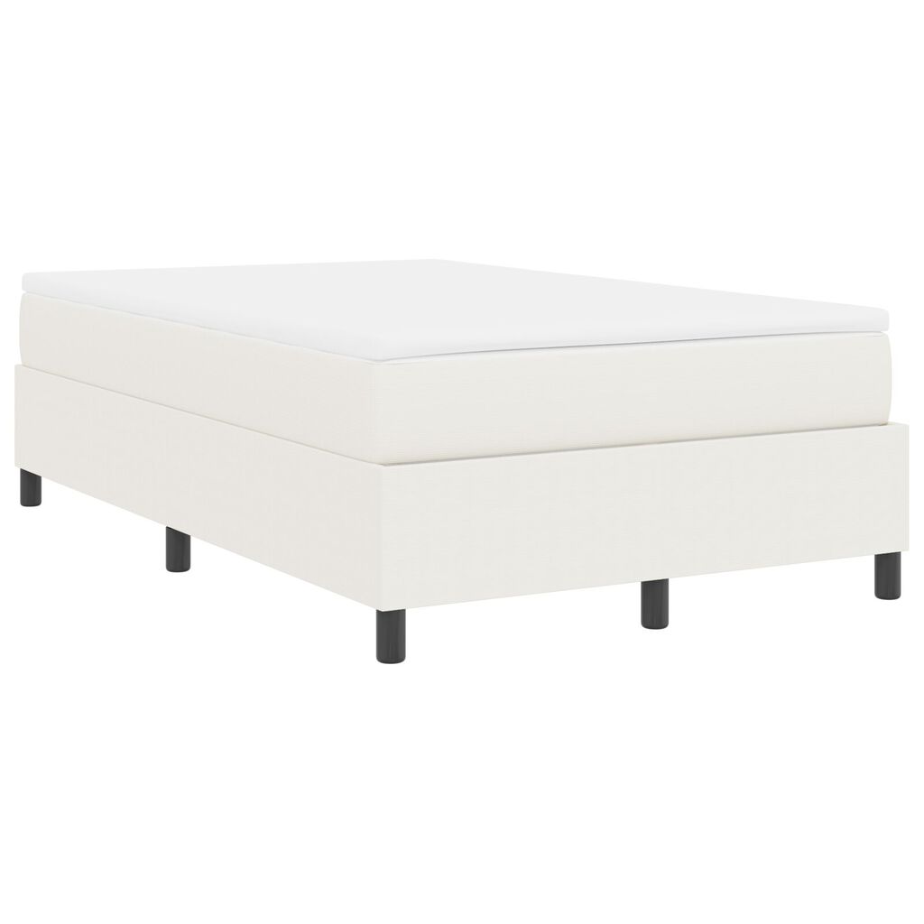 vidaXL Κρεβάτι Box Spring με Κρεμ Στρώμα 120x200 εκ Υφασμα βελουτέ
