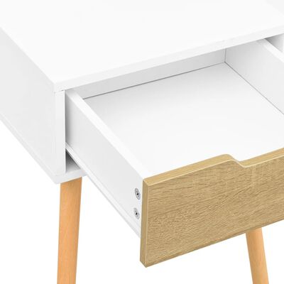 vidaXL Κομοδίνο Λευκό / Sonoma Δρυς 40 x 40 x 56 εκ. από Μοριοσανίδα