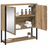 vidaXL Ντουλάπι μπάνιου με καθρέφτη artisan δρυς 60 x 16 x 60 εκ