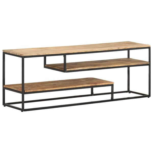 vidaXL Έπιπλο Τηλεόρασης 130 x 30 x 45 εκ. από Ακατέργαστο Ξύλο Μάνγκο