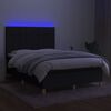 vidaXL &Kappa;&rho;&epsilon;&beta;ά&tau;&iota; Boxspring &mu;&epsilon; &Sigma;&tau;&rho;ώ&mu;&alpha; & LED &Mu;&alpha;ύ&rho;&omicron; 140x200 &epsilon;&kappa;. &Upsilon;&phi;&alpha;&sigma;&mu;ά&tau;&iota;&nu;&omicron;