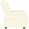 vidaXL Πολυθρόνα Μασάζ Διθέσια & Ποτηροθήκη Κρεμ