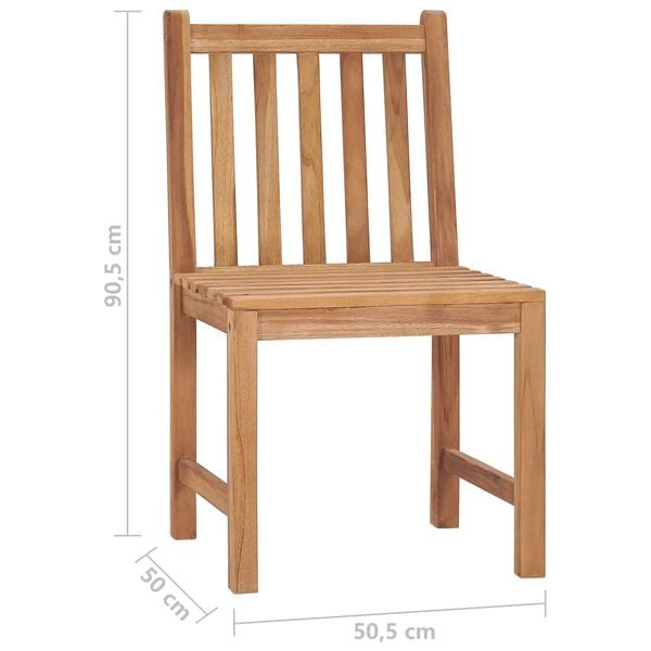 vidaXL Καρέκλες Κήπου 2 τεμ. από Μασίφ Ξύλο Teak με Μαξιλάρια