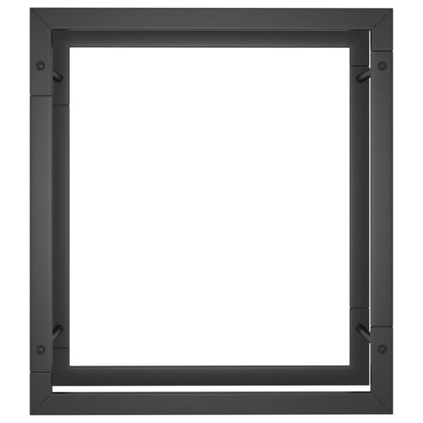vidaXL Ραφιέρα Καυσόξυλων Ματ Μαύρο 50x28x56 εκ. Ατσάλι