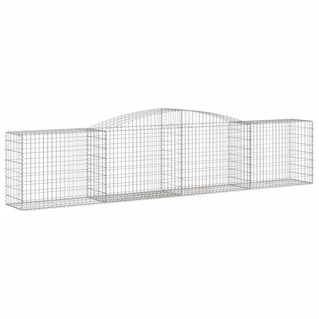 vidaXL Συρματοκιβώτια Τοξωτά 8 τεμ. 400x50x80/100 εκ. Γαλβαν. Ατσάλι
