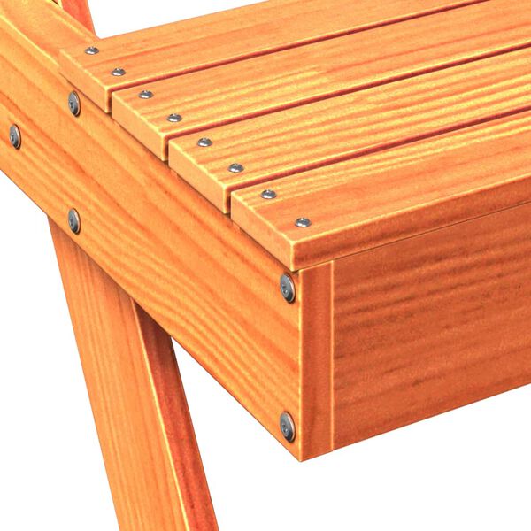 vidaXL Τραπέζι Πικνίκ Καφέ Κεριού 105x134x75 εκ. από Μασίφ Ξύλο Πεύκου