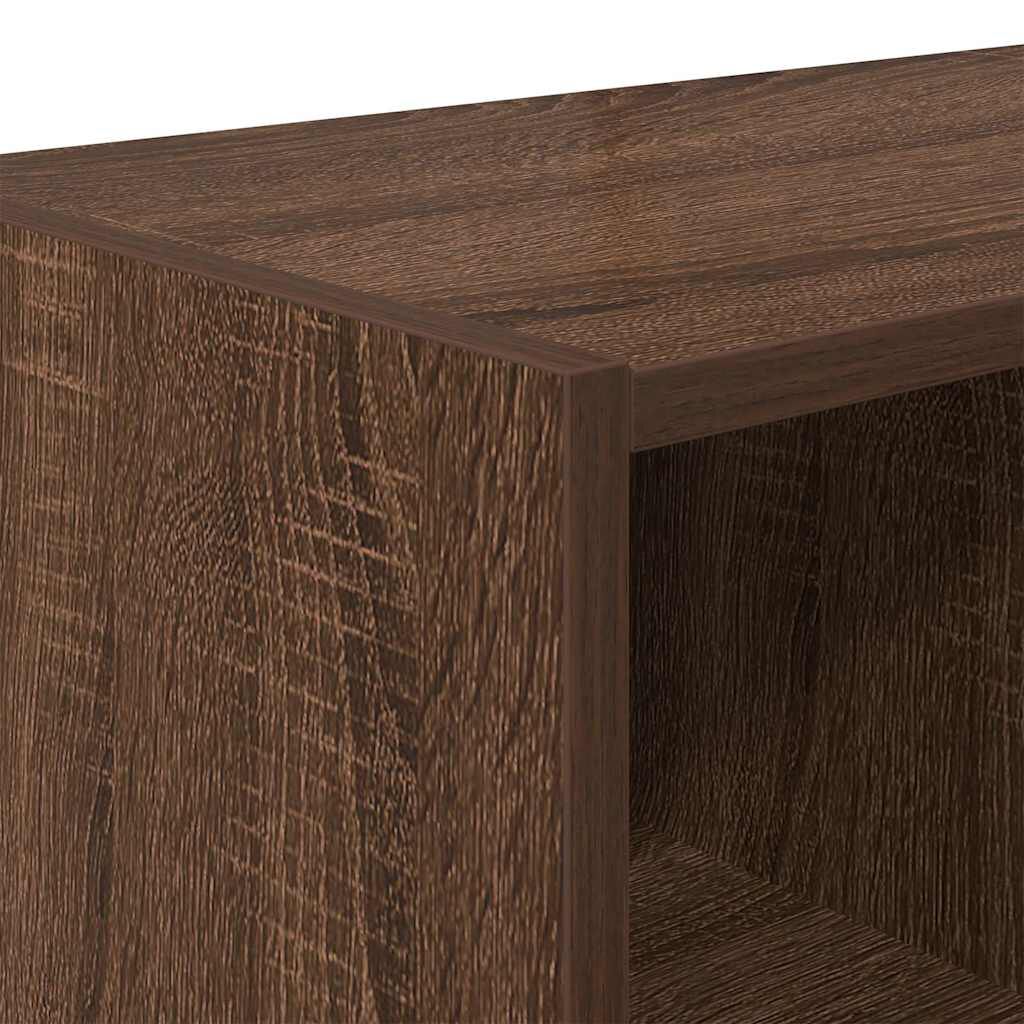 vidaXL Ράφι παπουτσιών στοιβαζόμενο καφέ δρυς 89,5x30x40 cm