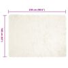 vidaXL Ψεύτικο Δέρμα Προβάτου Χαλί Λευκό 160 x 230 cm Πολυεστέρας