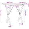 vidaXL Τραπέζι Τραπεζαρίας Πλαίσιο Χ Μασίφ Πεύκο/Ατσάλι