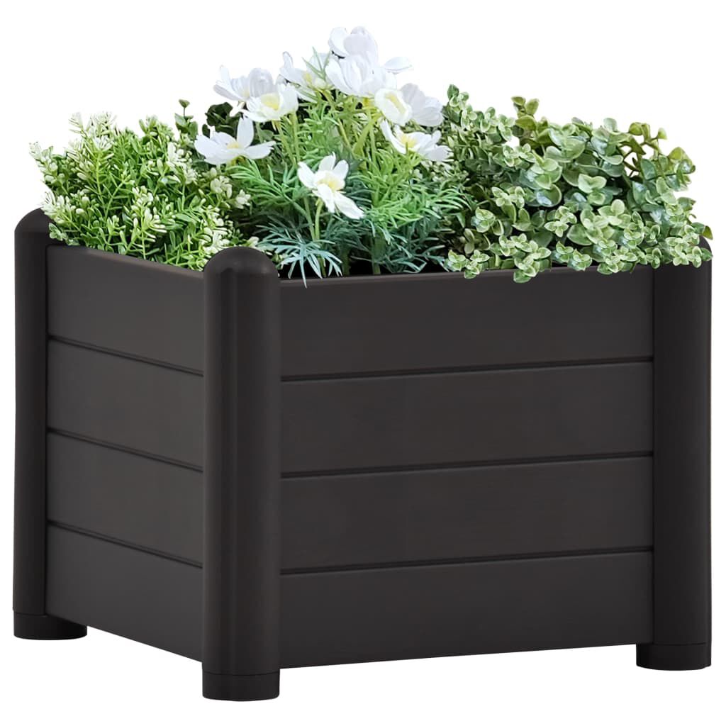 vidaXL Ζαρντινιέρα Υπερυψωμένη Ανθρακί 43 x 43 x 35 εκ. Πολυπροπυλένιο