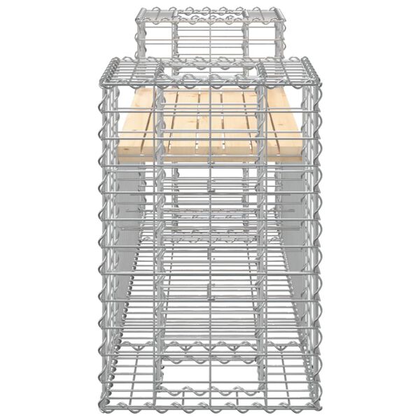 vidaXL Παγκάκι Κήπου Συρματοκιβώτιο 184x41x60,5 εκ. Μασίφ Ξύλο Πεύκου