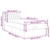 vidaXL Οθωμανικό κρεβάτι με στρώμα Μαύρο 100x200cm Velvet