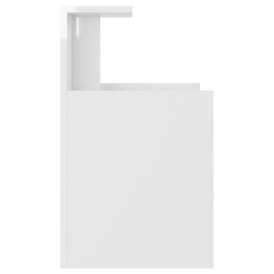 vidaXL Κομοδίνο Γυαλιστερό Λευκό 40x35x60 εκ. από Μοριοσανίδα