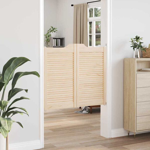 vidaXL Swing Doors Louvred Design 1-Pair 90x100 cm &mu;&alpha;&sigma;ί&phi; &xi;ύ&lambda;&omicron; &pi;&epsilon;ύ&kappa;&omicron;