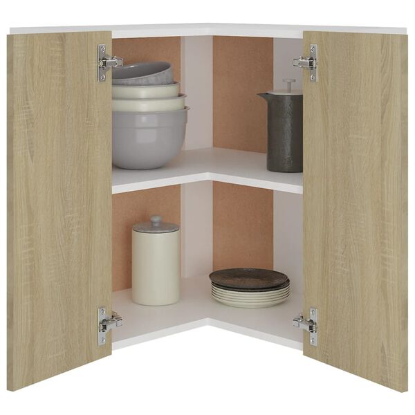 vidaXL Ντουλάπι Γωνία Κρεμαστό Lyon Sonoma Δρυς 57x57x60εκ. από