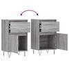 vidaXL Ντουλάπια 2 τεμ. Γκρι Sonoma 40x35x70 εκ. Επεξεργασμένο Ξύλο