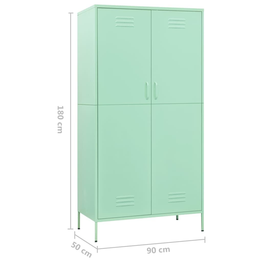 vidaXL Ντουλάπα Χρώμα Μέντα 90 x 50 x 180 εκ. από Ατσάλι