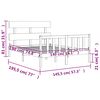 vidaXL Σκελετός Κρεβατιού Χωρίς Στρώμα 140x190 εκ Μασίφ Ξύλο Πεύκου
