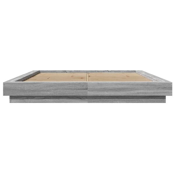 vidaXL Πλαίσιο Κρεβατιού με LED Γκρι sonoma 160x200εκ. Επεξ. Ξύλο