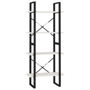 vidaXL &Beta;&iota;&beta;&lambda;&iota;&omicron;&theta;ή&kappa;&eta; &mu;&epsilon; 4 &Rho;ά&phi;&iota;&alpha; &Lambda;&epsilon;&upsilon;&kappa;ή 60x30x140 &epsilon;&kappa;. &alpha;&pi;ό &Mu;&alpha;&sigma;ί&phi; &Xi;ύ&lambda;&omicron; &Pi;&epsilon;ύ&kappa;&omicron;&upsilon;