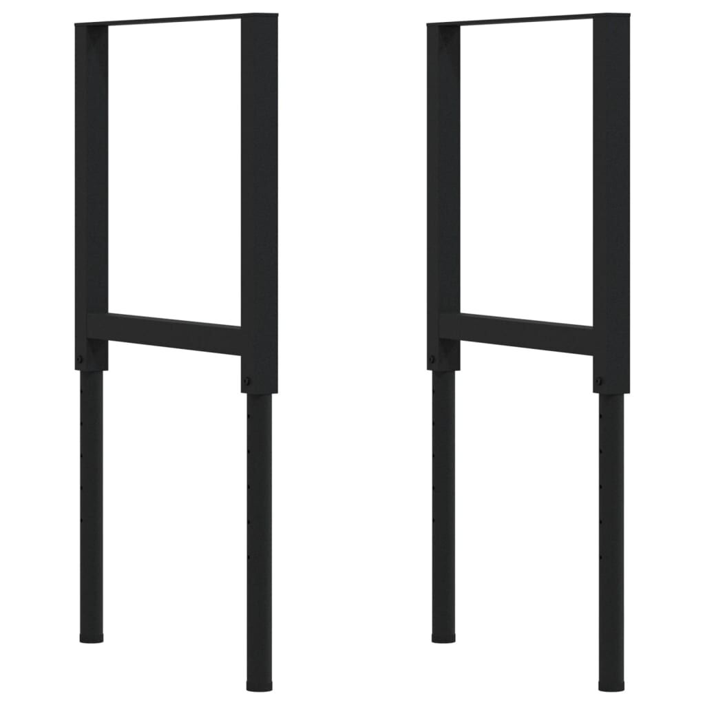vidaXL Πάγκος Εργασίας Ορθογώνιος 100x60x(71,5-98) εκ Μασίφ Ξύλο Δρυός