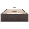 vidaXL Οθωμανικό πλαίσιο κρεβατιού χωρίς στρώμα Σκούρο καφέ Ύφασμα