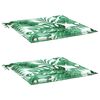vidaXL Μαξιλάρια Καρέκλας 2 τεμ. Σχέδιο Φύλλων 40x40x3 εκ. Υφασμάτινα