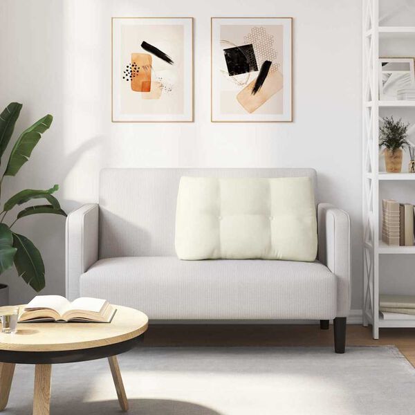 vidaXL Μαξιλάρι Πλάτης Κρεμ 80 x 24 x 50 εκ Βελούδο