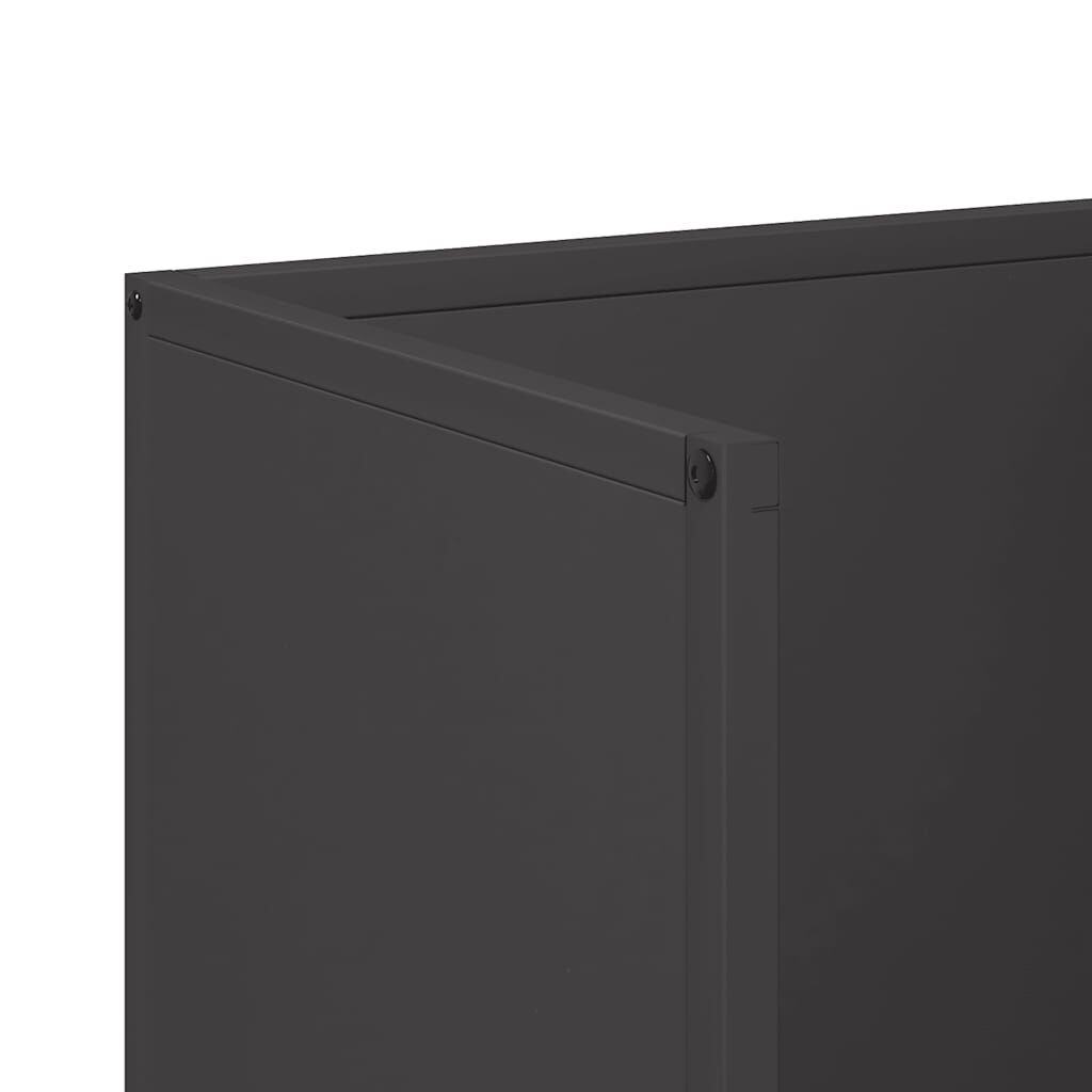 vidaXL Ράφι Καυσόξυλων Μαύρο 40x30x80 εκ. Χάλυβας ψυχρής έλασης