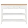 vidaXL Κονσόλα Λευκή 110 x 35 x 80 εκ. από MDF