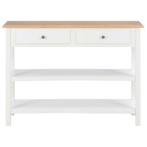 vidaXL Κονσόλα Λευκή 110 x 35 x 80 εκ. από MDF