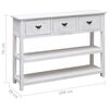 vidaXL Μπουφές Αντικέ Λευκός 108 x 30 x 76 εκ. Μασίφ Ξύλο Παυλώνιας