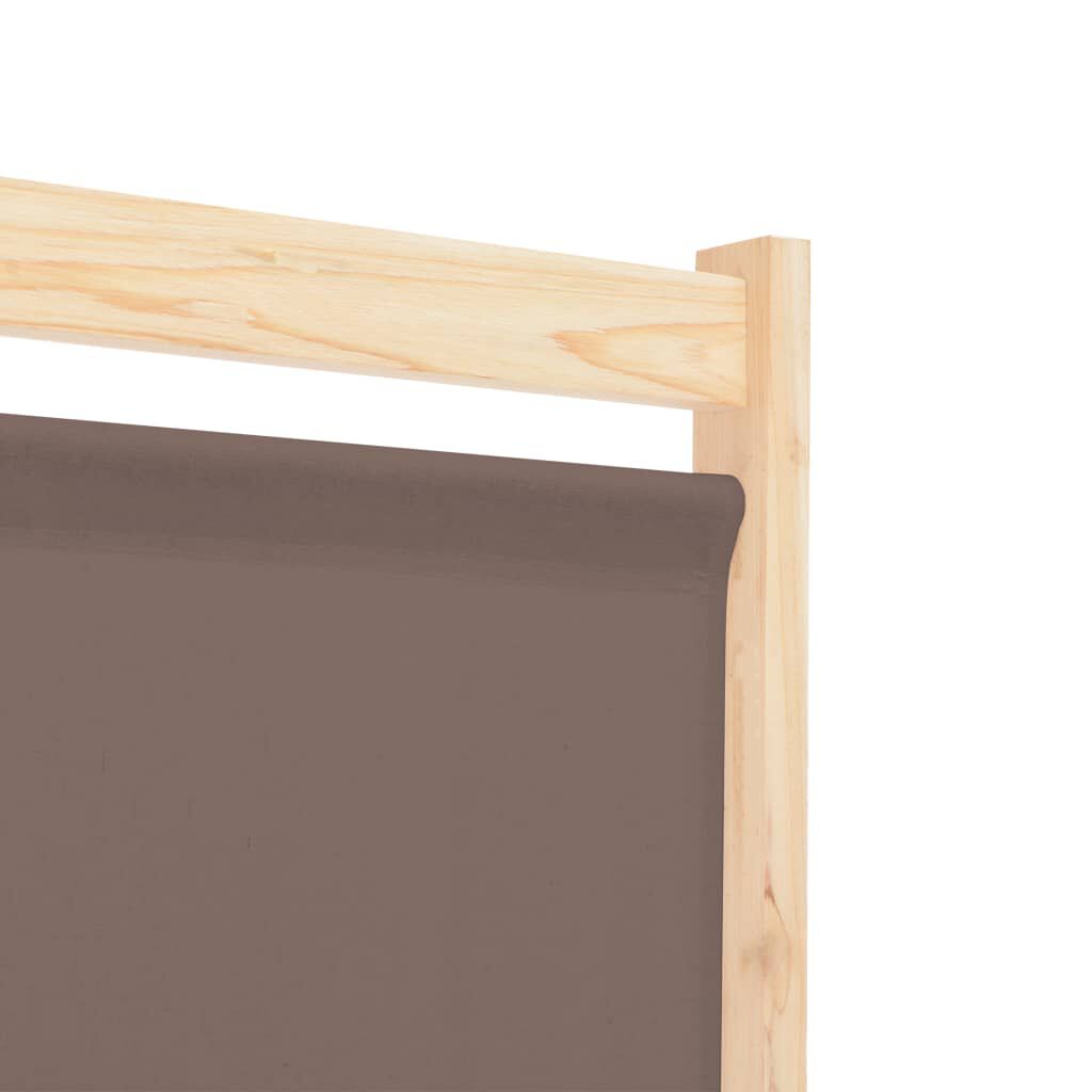 vidaXL Διαχωριστικό Δωματίου με 5 Πάνελ Καφέ 200x170x4 εκ. Υφασμάτινο