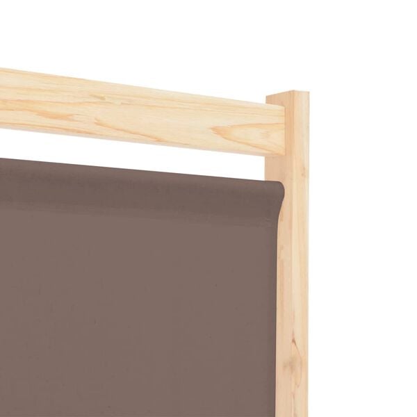 vidaXL Διαχωριστικό Δωματίου με 5 Πάνελ Καφέ 200x170x4 εκ. Υφασμάτινο