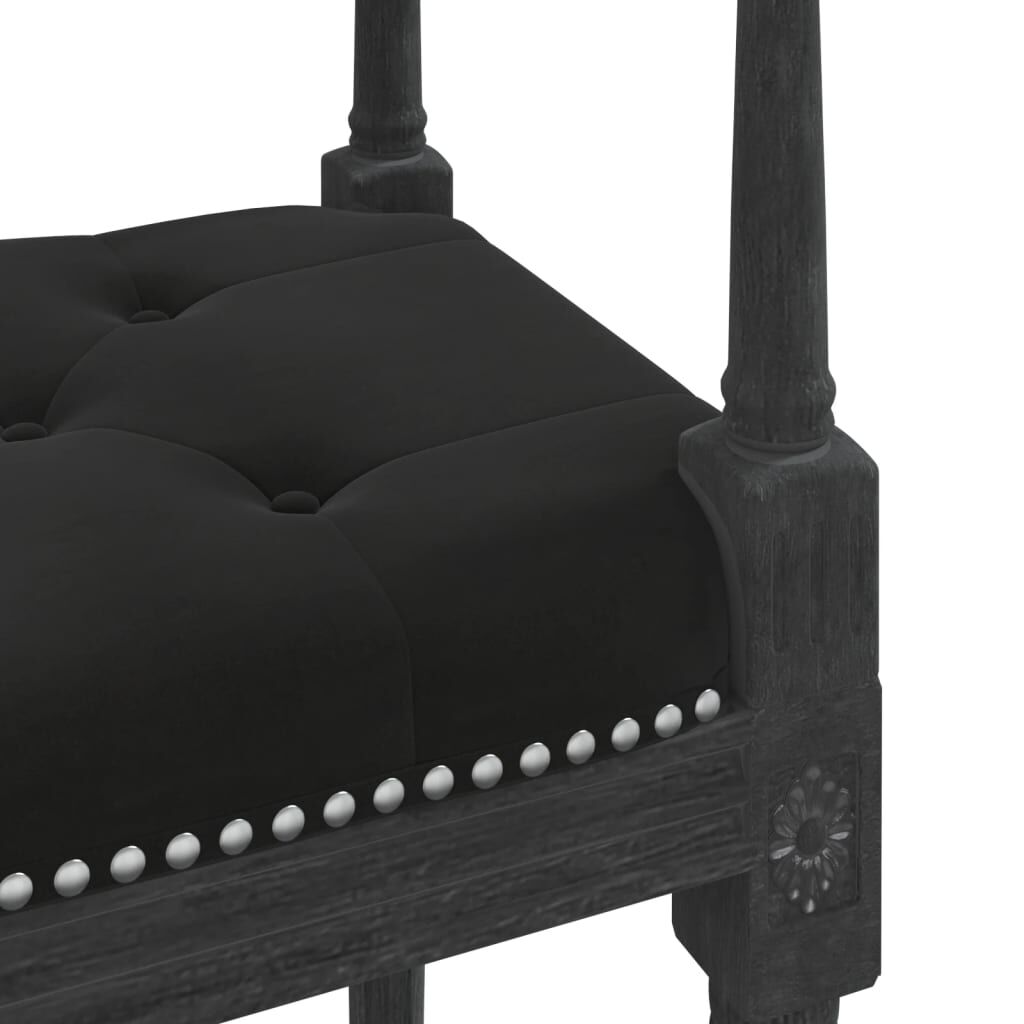 vidaXL Πάγκος Μαύρος 110x40x70 εκ. Βελούδινος