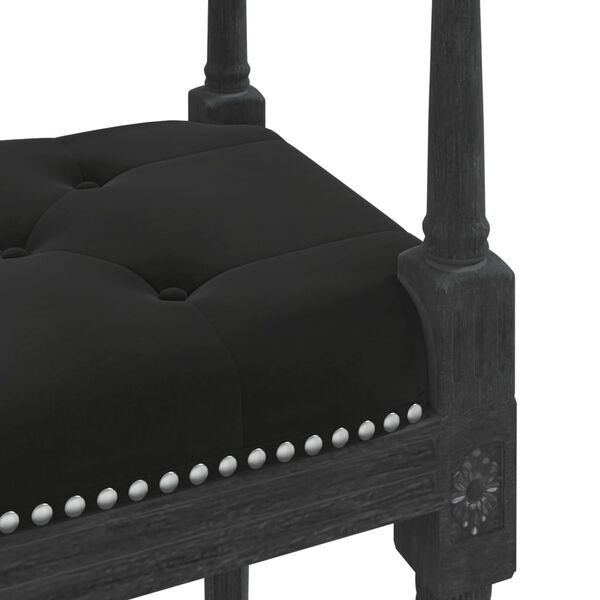 vidaXL Πάγκος Μαύρος 110x40x70 εκ. Βελούδινος