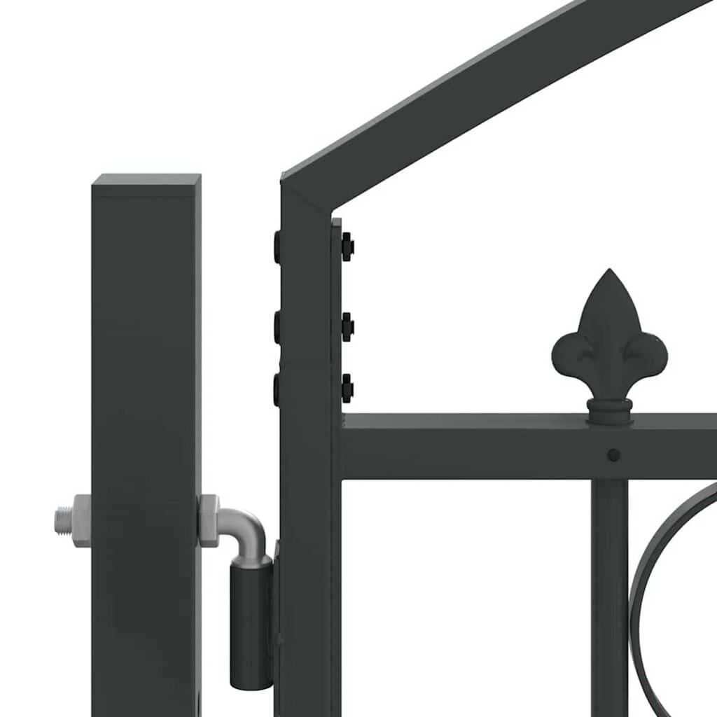 vidaXL Πύλη Φράχτη Άλλο Γκρι 400 x 125 cm Ατσάλι