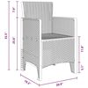 vidaXL Σέτ φαγητού για κήπο 9 pcs Ανθρακί Rattan Polt