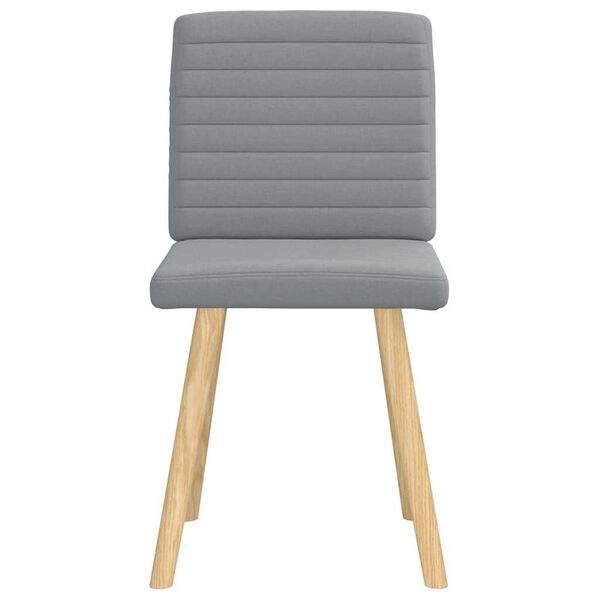 vidaXL Καρέκλες Τραπεζαρίας 2 τεμ Ανοιχτό Γκρι Υφασμάτινες