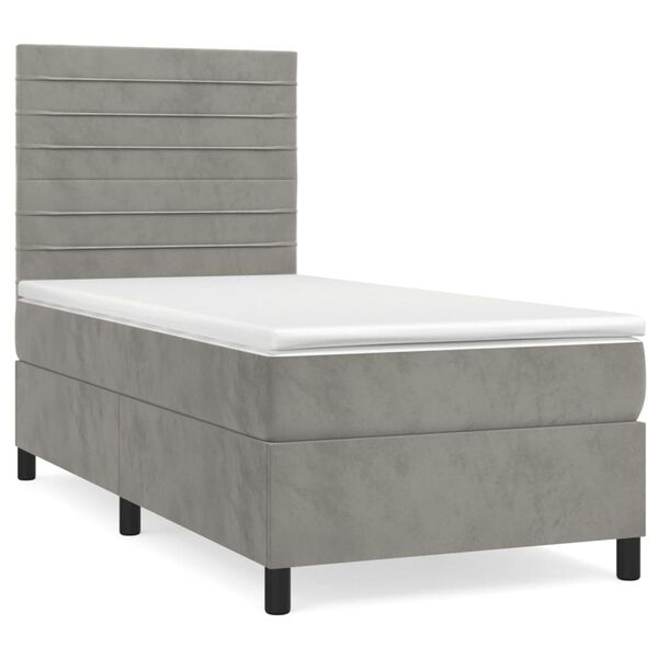 vidaXL &Kappa;&rho;&epsilon;&beta;ά&tau;&iota; Boxspring &mu;&epsilon; &Sigma;&tau;&rho;ώ&mu;&alpha; &Alpha;&nu;&omicron;&iota;&chi;&tau;ό &Gamma;&kappa;&rho;&iota; 90x200 &epsilon;&kappa;. &Beta;&epsilon;&lambda;&omicron;ύ&delta;&iota;&nu;&omicron;