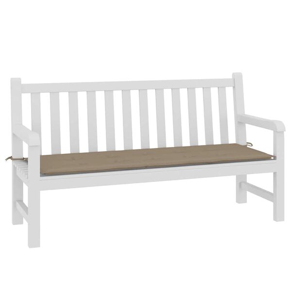 vidaXL Μαξιλάρι Πάγκου Κήπου Taupe 150x50x4 εκ. Ύφασμα Oxford