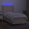 vidaXL &Kappa;&rho;&epsilon;&beta;ά&tau;&iota; Boxspring &mu;&epsilon; &Sigma;&tau;&rho;ώ&mu;&alpha; & LED &Kappa;&rho;&epsilon;&mu; 90x200 &epsilon;&kappa;. &Upsilon;&phi;&alpha;&sigma;&mu;ά&tau;&iota;&nu;&omicron;